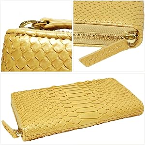 Amazon | [ベルクート] ゴールド ダイヤモンドパイソン 長財布 メンズ